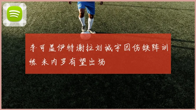 李可盖伊特谢拉刘诚宇因伤缺阵训练 米内罗有望出场